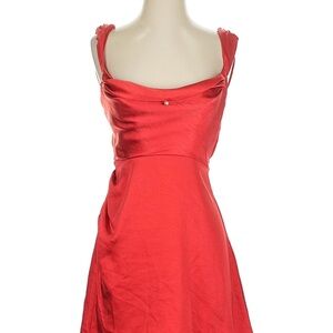 Chic Red Sleeveless Mini Dress